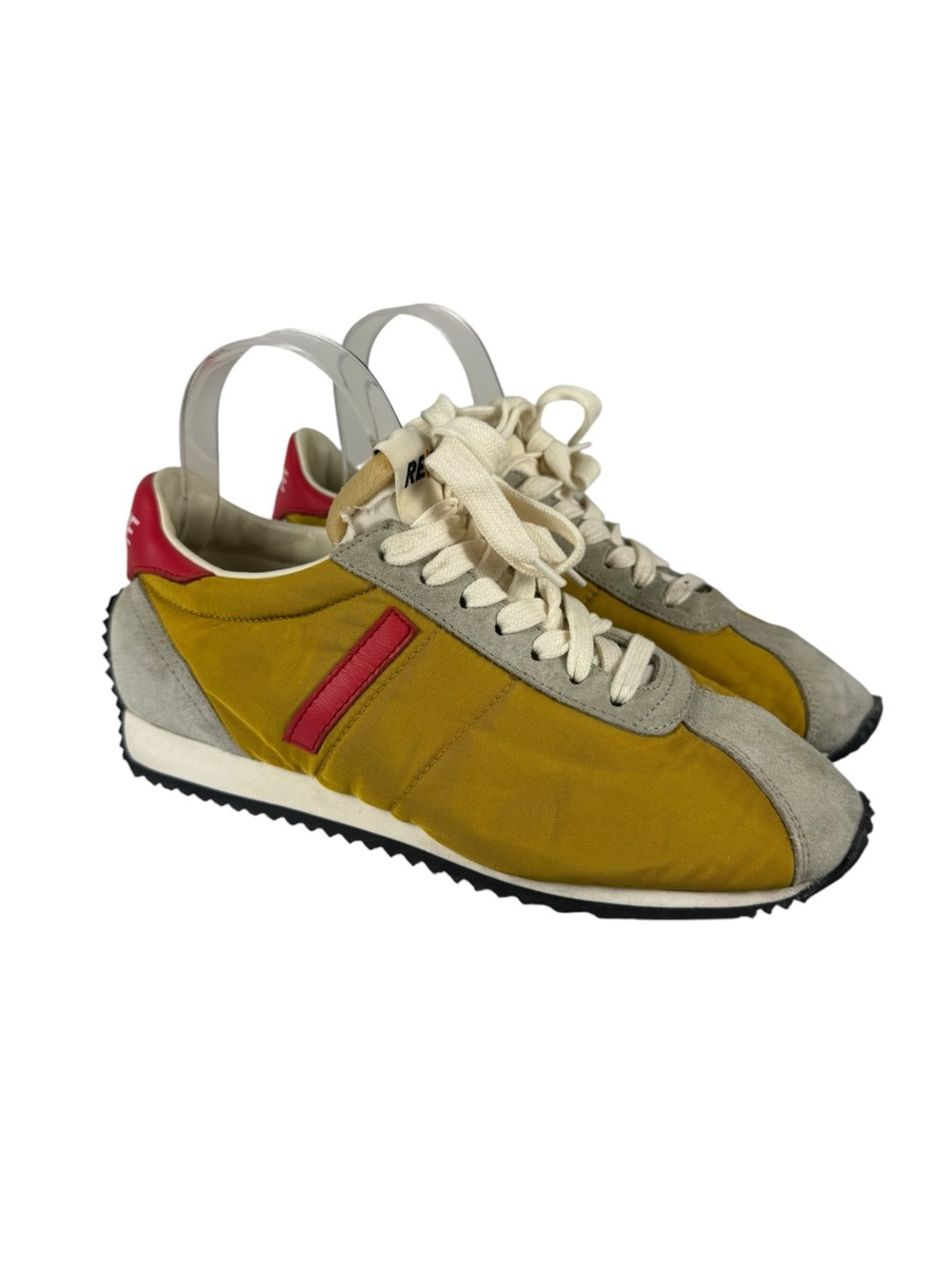 RE/DONE '70s Runner Sneakers Yellow Red Made in Italy Sz 7